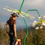 Setting up the MUFFFs - Musical Universe of Faux Fur Flowers, a sound-reactive art installation